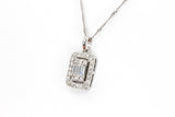 Diamond Pendant Necklace - 14k White Gold - 0.47ctw
