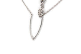 Diamond Pendant Layered Necklace - 14k White Gold - 0.25ctw