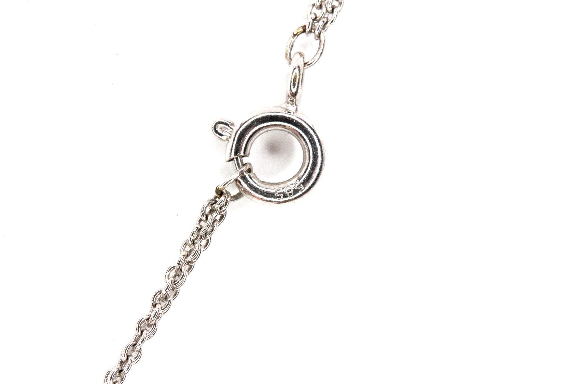 Diamond Pendant Layered Necklace - 14k White Gold - 0.25ctw