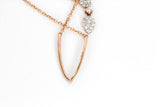 Diamond Pendant Layered Necklace - 14k Rose Gold - 0.25ctw