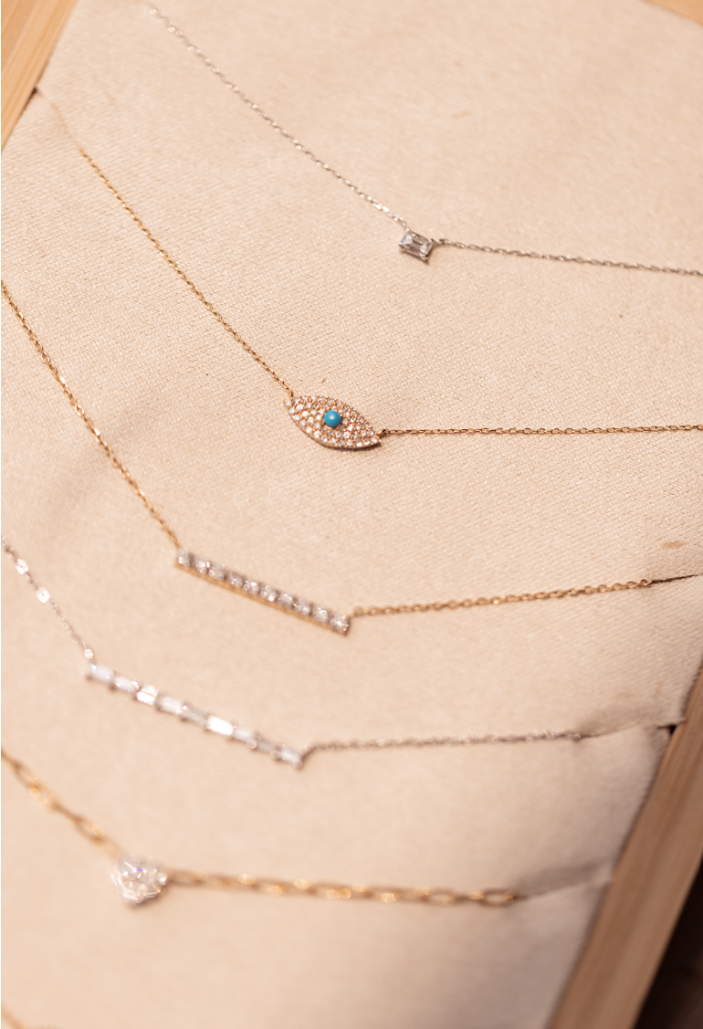 Diamond Solitaire Necklace - 14k White Gold - 0.15ctw