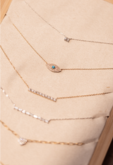 Diamond Solitaire Necklace - 14k White Gold - 0.15ctw