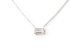 Diamond Solitaire Necklace - 14k White Gold - 0.40ctw