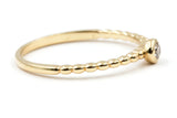 Diamond Solitaire Stackable Ring - 14k Yellow Gold - 0.10ctw