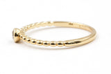 Diamond Solitaire Stackable Ring - 14k Yellow Gold - 0.10ctw