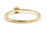Diamond Solitaire Stackable Ring - 14k Yellow Gold - 0.10ctw