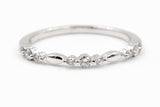 Diamond Stackable Band Ring - 10k White Gold - 0.20ctw