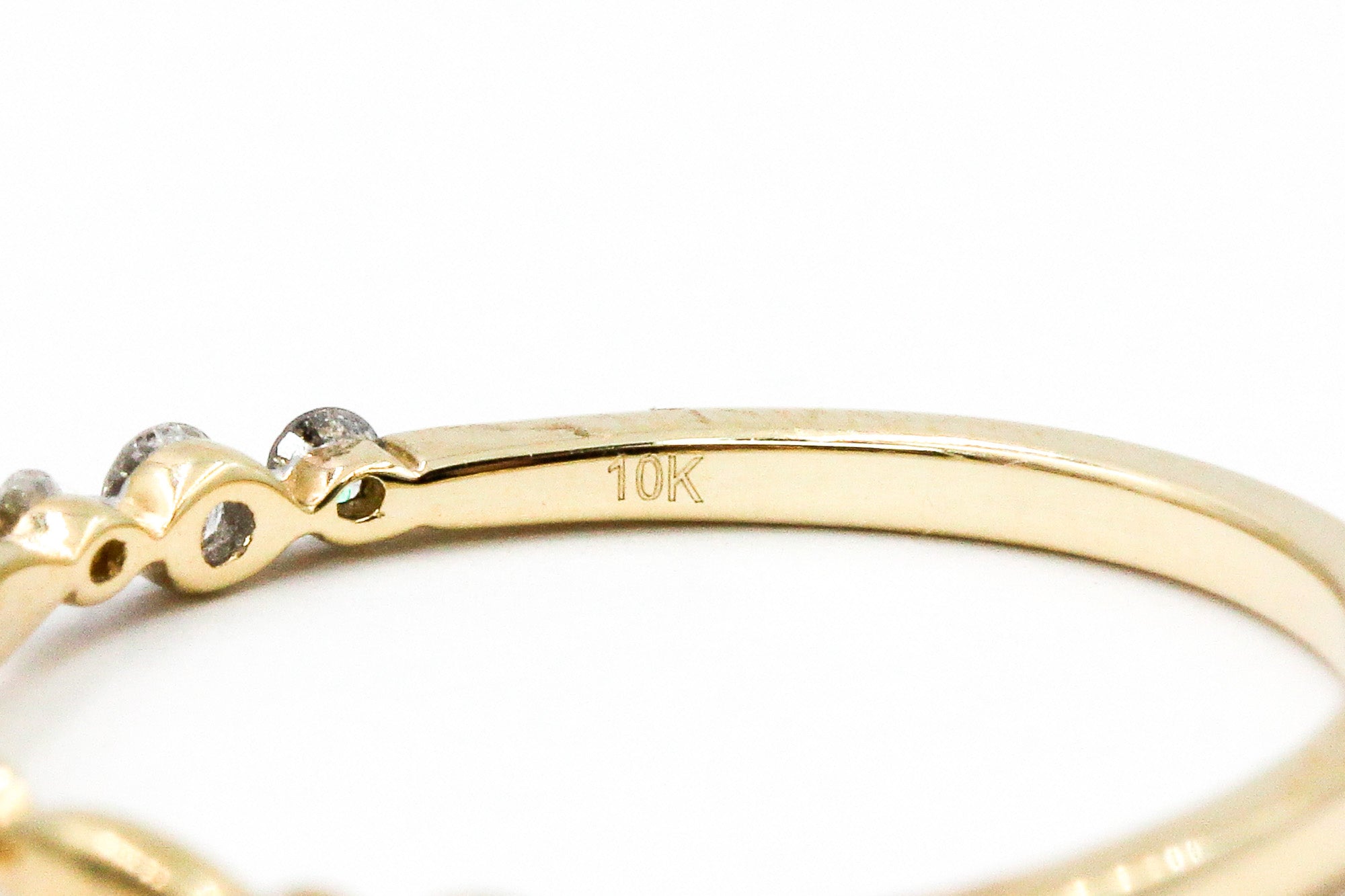 Diamond Stackable Band Ring - 10k Yellow Gold - 0.20ctw