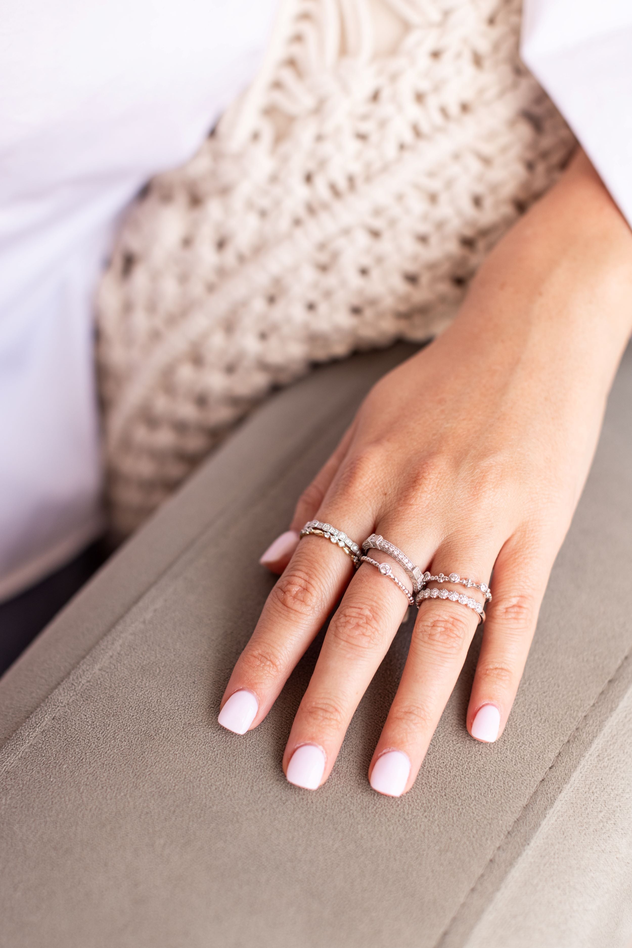 Diamond Stackable Band Ring - 10k Yellow Gold - 0.20ctw