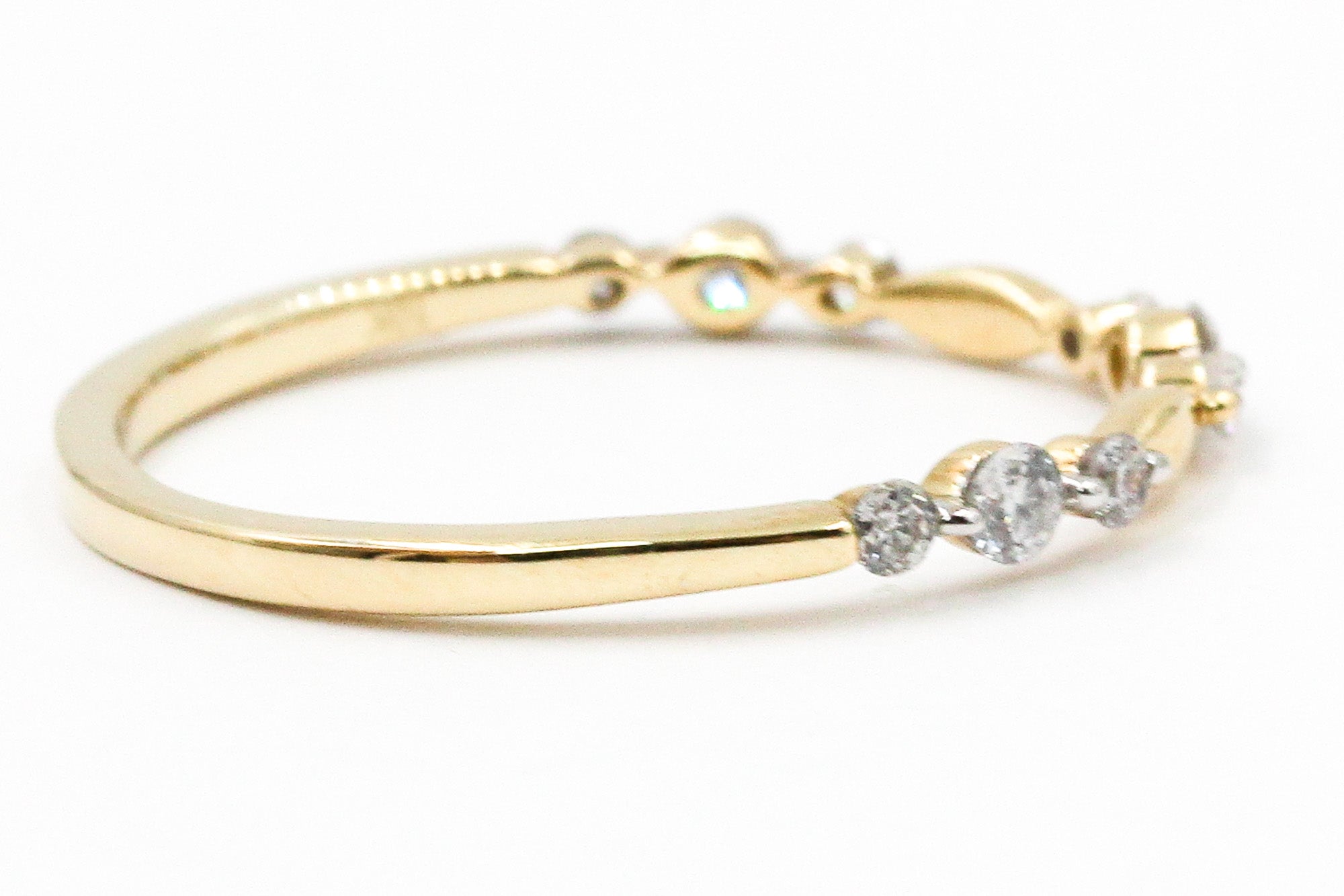 Diamond Stackable Band Ring - 10k Yellow Gold - 0.20ctw