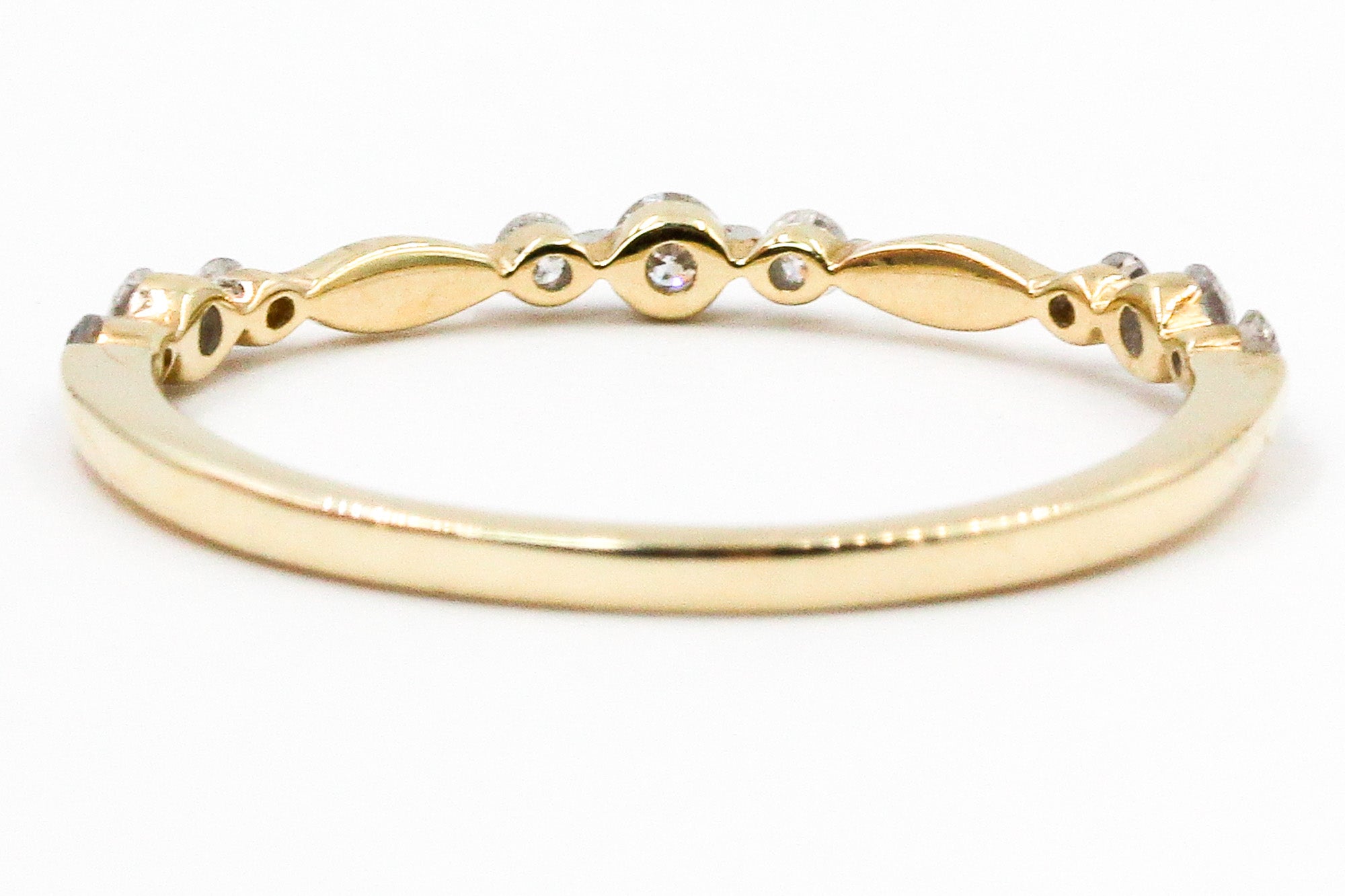 Diamond Stackable Band Ring - 10k Yellow Gold - 0.20ctw