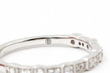 Diamond Stackable Band Ring - 14k White Gold - 0.16ctw