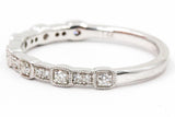 Diamond Stackable Band Ring - 14k White Gold - 0.16ctw