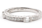 Diamond Stackable Band Ring - 18k White Gold - 0.44ctw