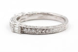 Diamond Stackable Band Ring - 18k White Gold - 0.44ctw