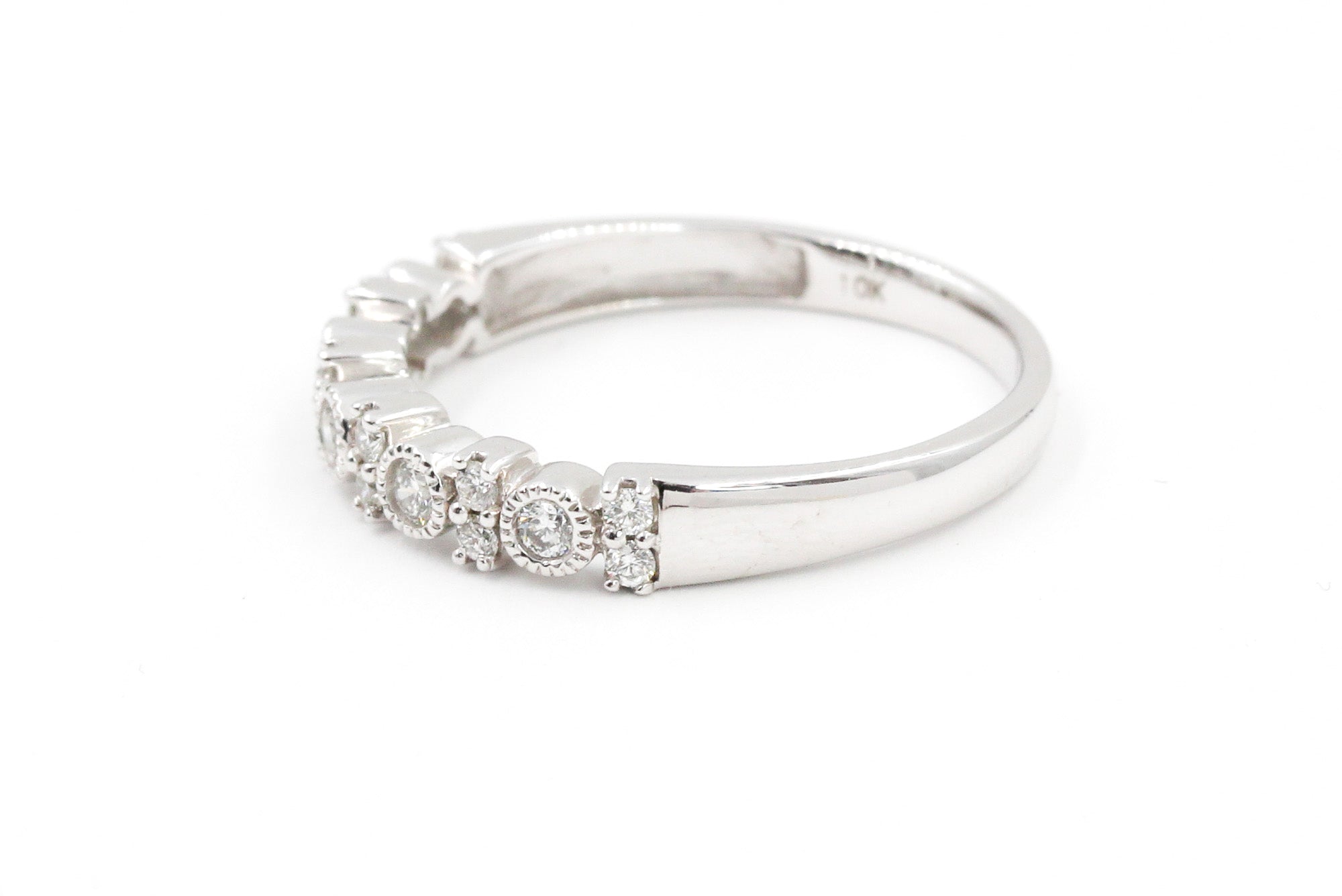 Diamond Stackable Ring - 10k White Gold - 0.25ctw