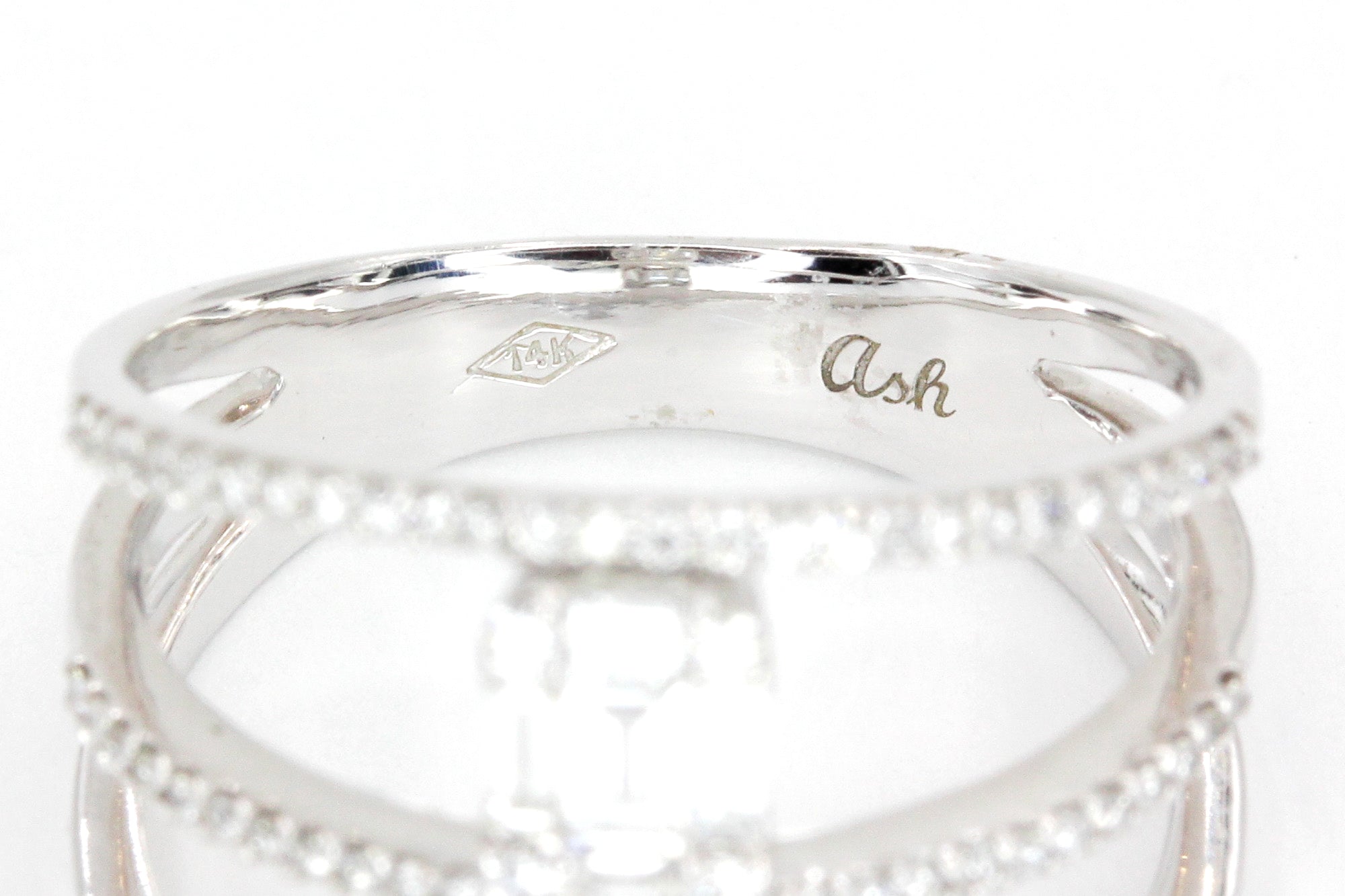 Diamond Stacked Fashion Ring - 14k White Gold - 0.63ctw