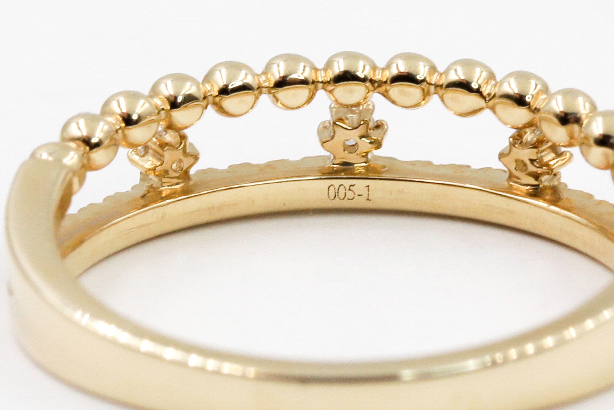 Diamond Stacked Ring - 14k Yellow Gold - 0.16ctw