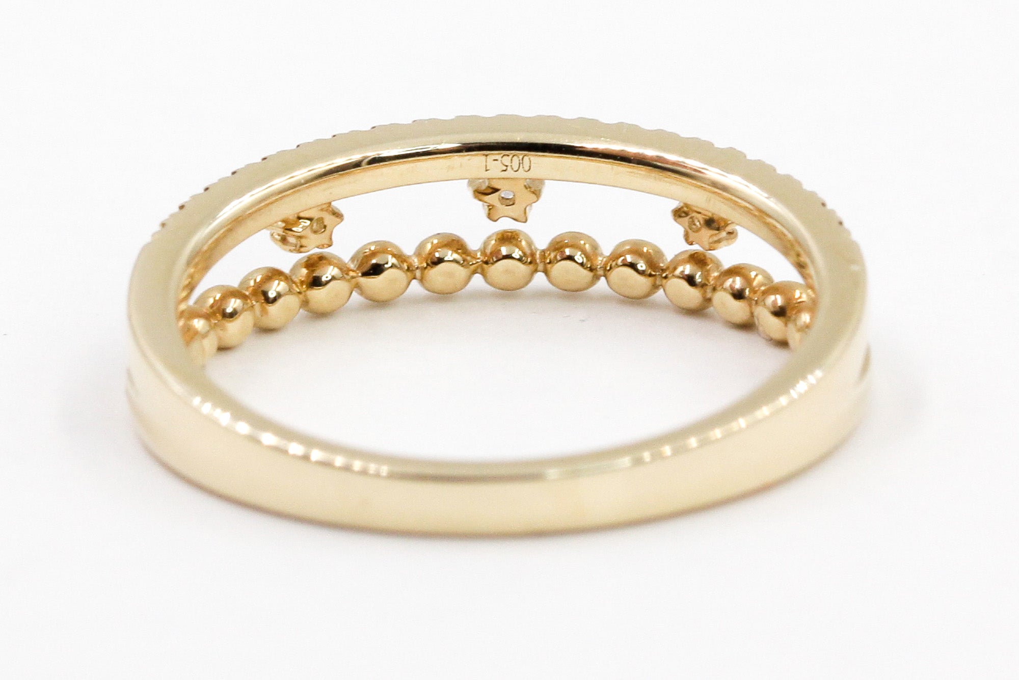 Diamond Stacked Ring - 14k Yellow Gold - 0.16ctw