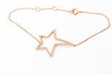 Diamond Star Bracelet - 14k Rose Gold - 0.20ctw