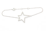 Diamond Star Bracelet - 14k White Gold - 0.20ctw