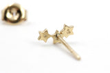 Diamond Star Cluster Stud Earrings - 14k Gold - 0.06ctw