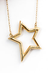 Diamond Star Necklace - 10k Yellow Gold - 0.25ctw