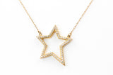 Diamond Star Necklace - 10k Yellow Gold - 0.25ctw