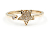 Diamond Star Ring - 10k Yellow Gold - 0.08ctw