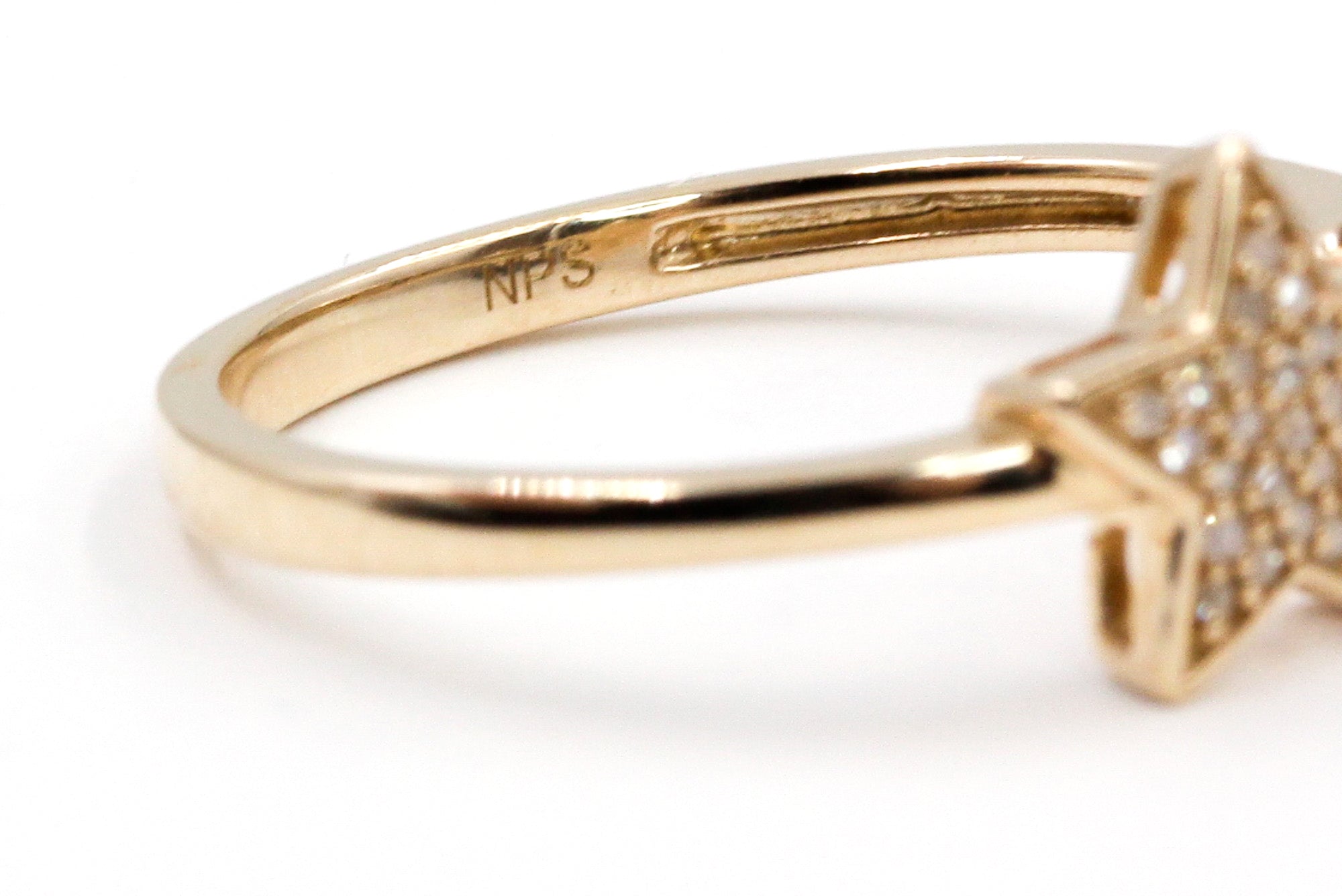 Diamond Star Ring - 10k Yellow Gold - 0.08ctw