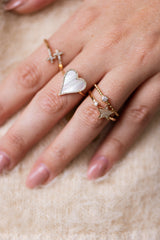 Diamond Star Ring - 10k Yellow Gold - 0.08ctw