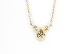 Diamond Teardrop Necklace - 10k Yellow Gold - 0.10ctw