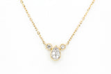 Diamond Teardrop Necklace - 10k Yellow Gold - 0.10ctw