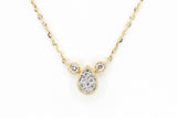 Diamond Teardrop Necklace - 10k Yellow Gold - 0.10ctw