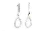 Diamond Teardrop Earrings - 14k White Gold - 0.24ctw