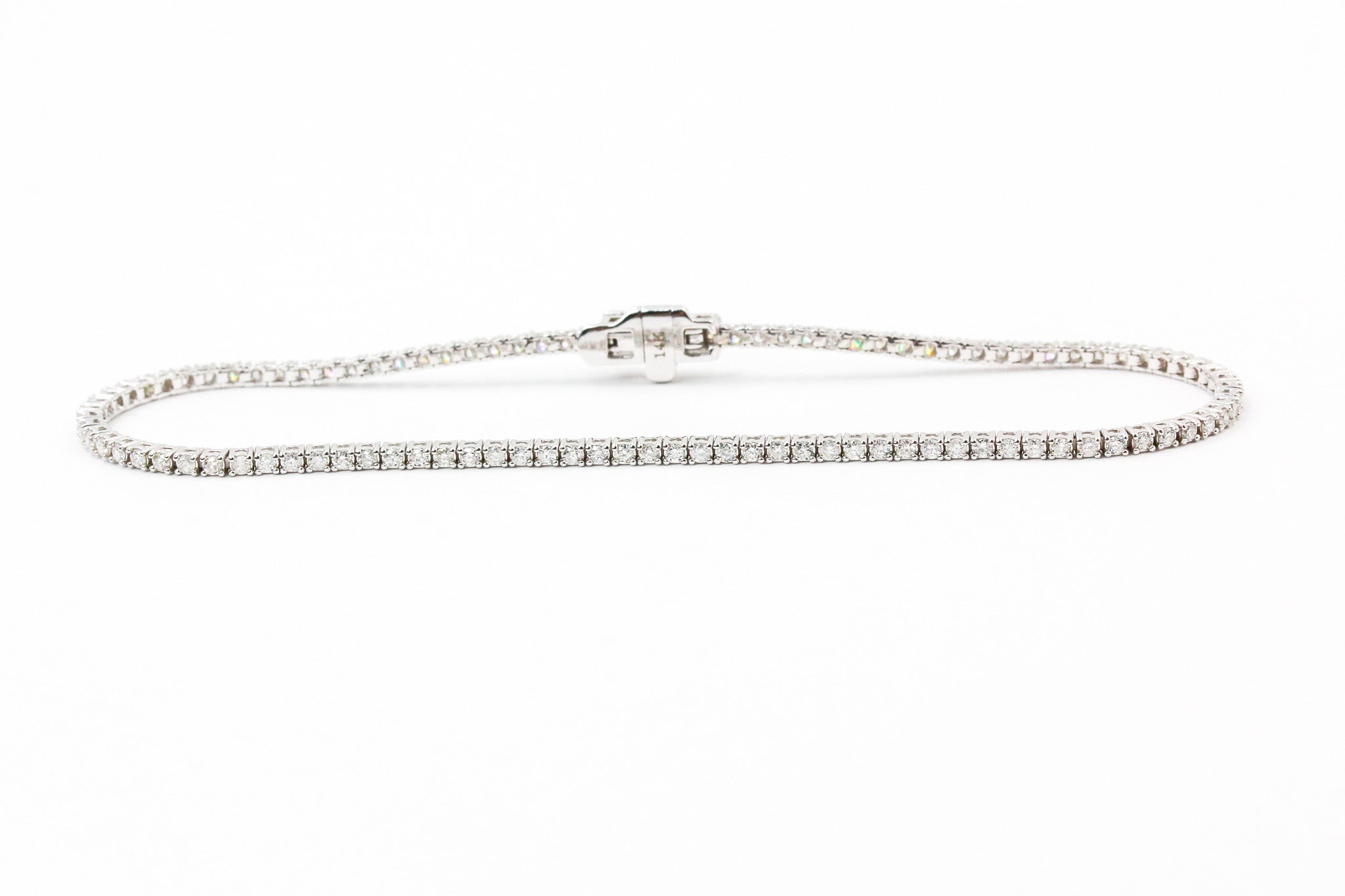 Diamond Tennis Bracelet - 14k White Gold - 1.00ctw