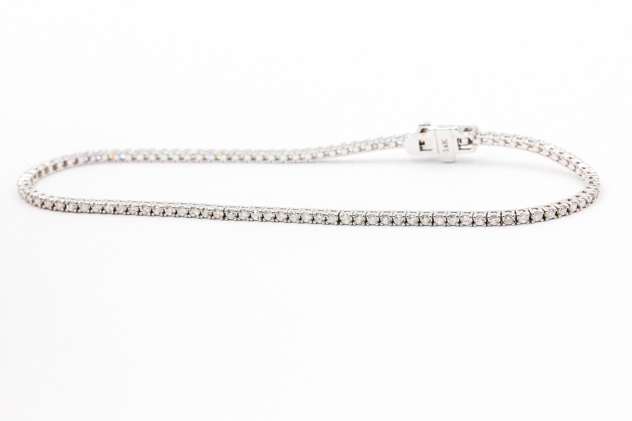 Diamond Tennis Bracelet - 14k White Gold - 1.00ctw