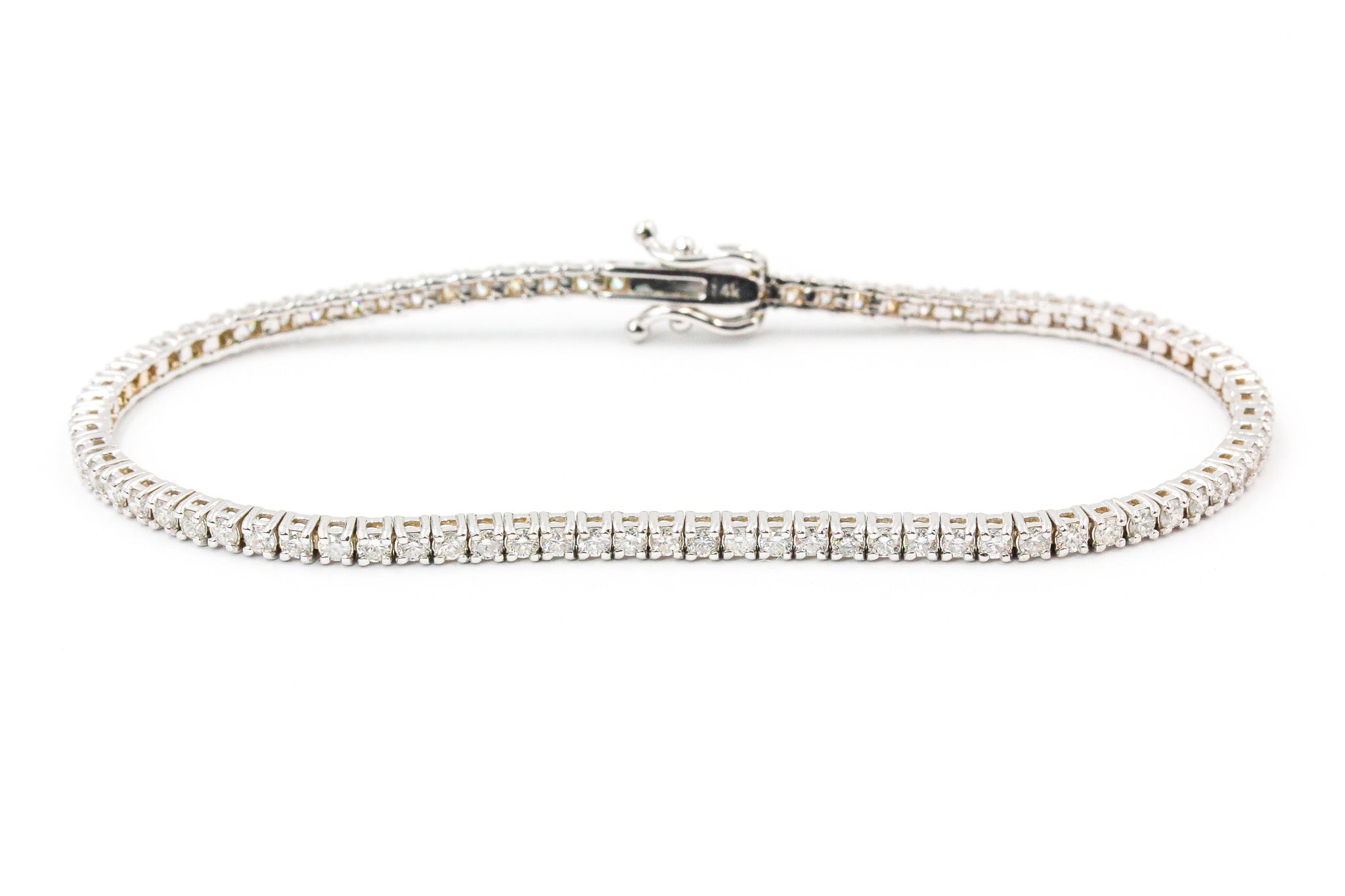 Diamond Tennis Bracelet - 14k White Gold - 2.25ctw