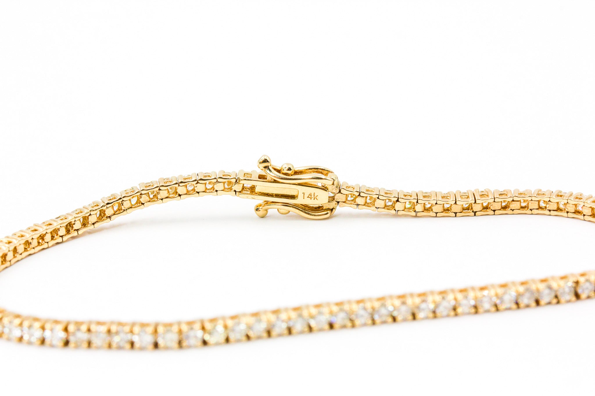 Diamond Tennis Bracelet - 14k Yellow Gold - 2.60ctw