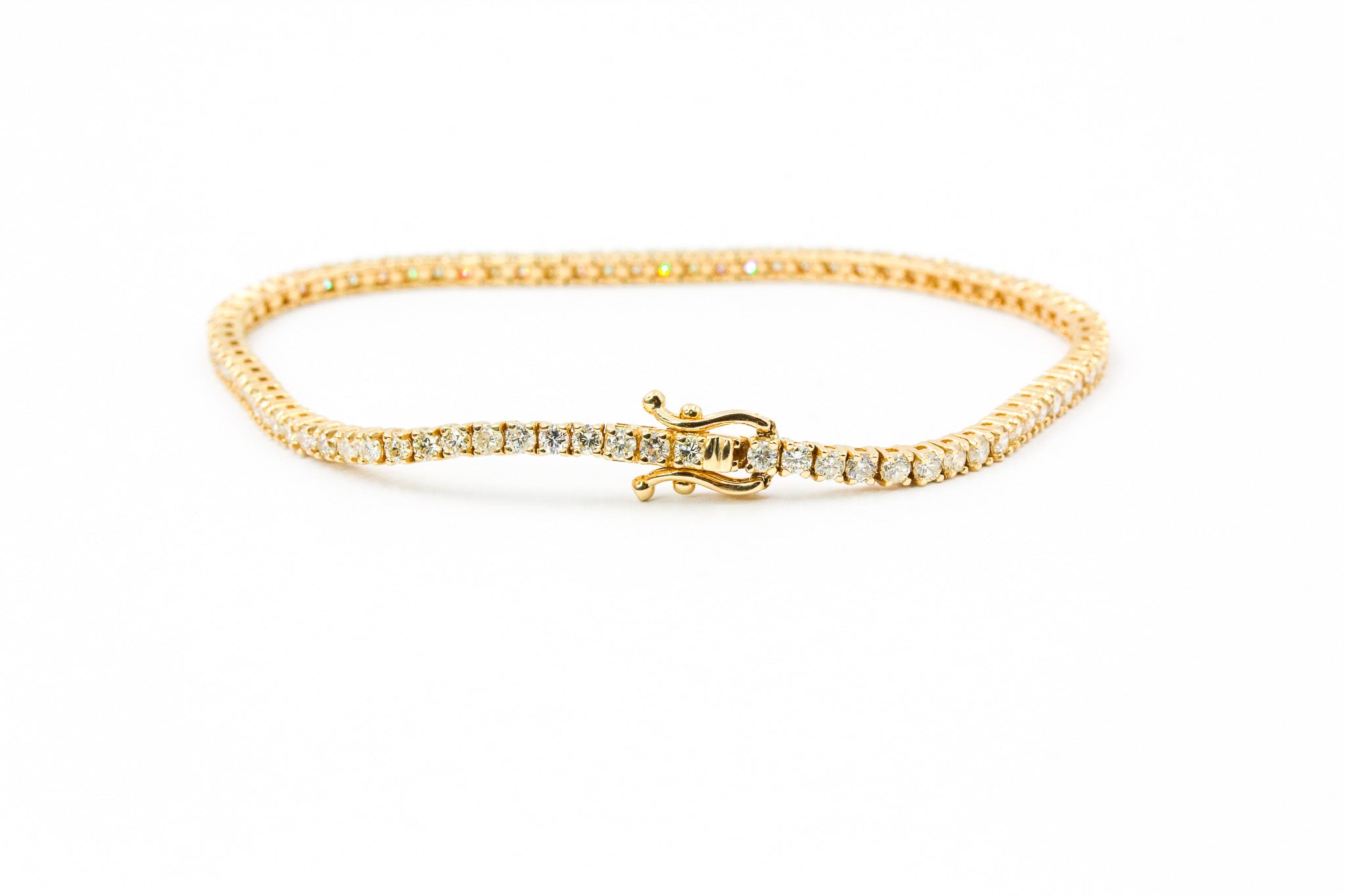 Diamond Tennis Bracelet - 14k Yellow Gold - 2.60ctw