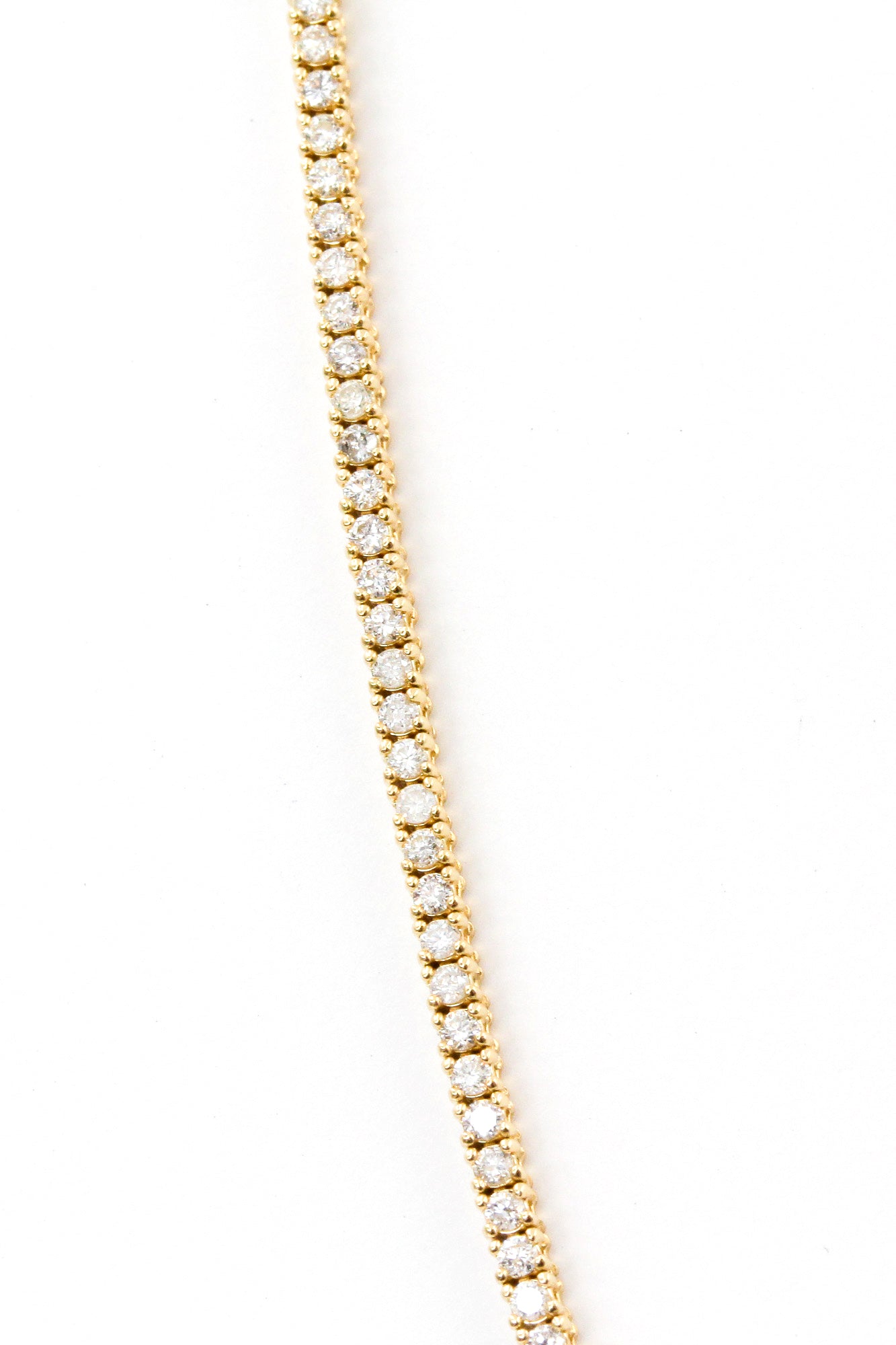 Diamond Tennis Necklace - 14k Yellow Gold - 3.50ctw
