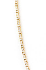 Diamond Tennis Necklace - 14k Yellow Gold - 3.50ctw