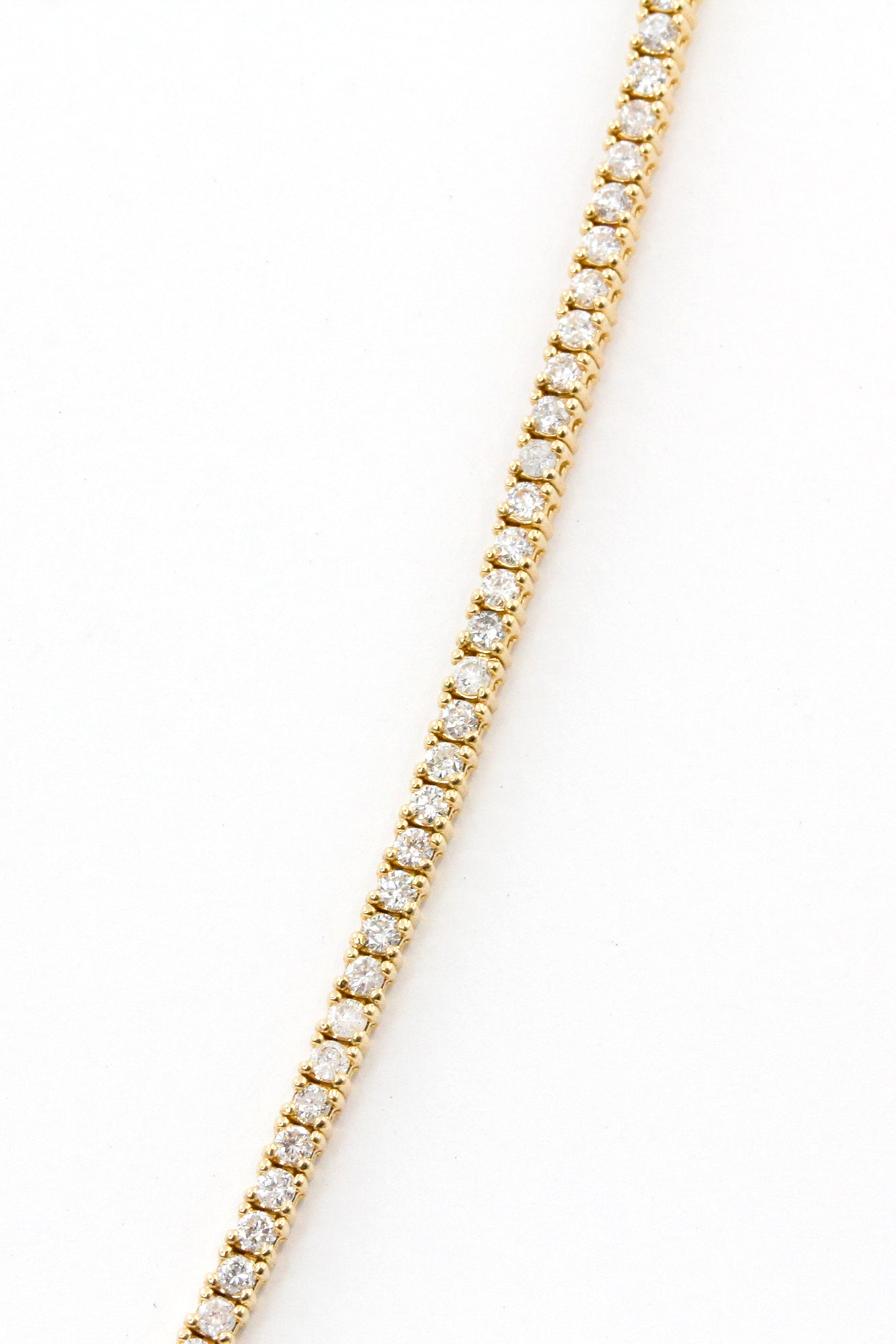 Diamond Tennis Necklace - 14k Yellow Gold - 3.50ctw