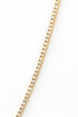 Diamond Tennis Necklace - 14k Yellow Gold - 3.50ctw