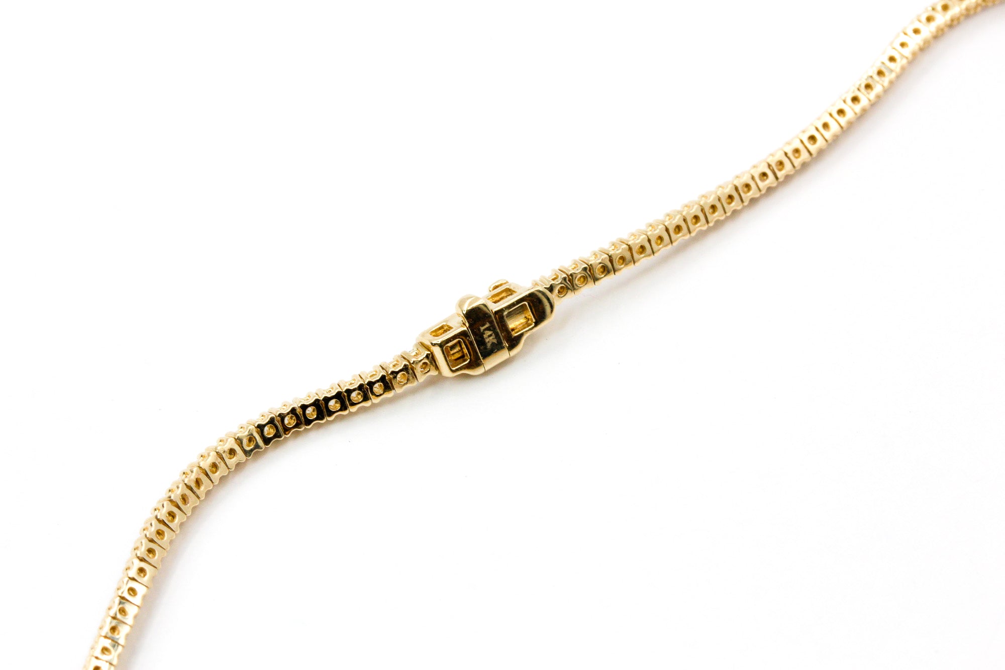Diamond Tennis Necklace - 14k Yellow Gold - 3.50ctw