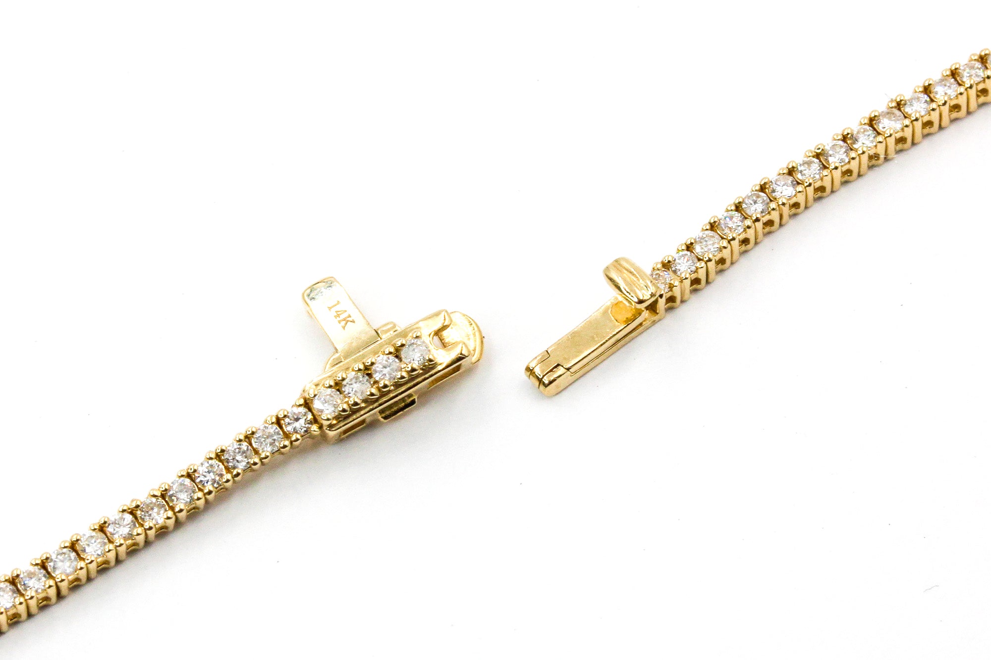 Diamond Tennis Necklace - 14k Yellow Gold - 3.50ctw