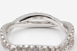 Diamond Twisted Eternity Band Ring - 14k White Gold - 0.99ctw
