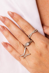 Diamond Twisted Eternity Band Ring - 14k White Gold - 0.99ctw