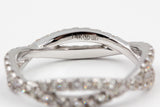Diamond Twisted Eternity Band Ring - 14k White Gold - 0.99ctw