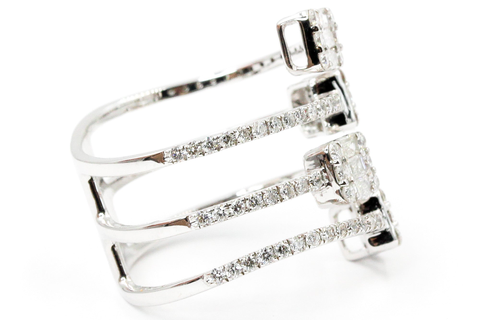 Diamond Wrap Ring - 18k White Gold - 1.37ctw
